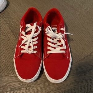 Vans Classic Red and White Sneakers